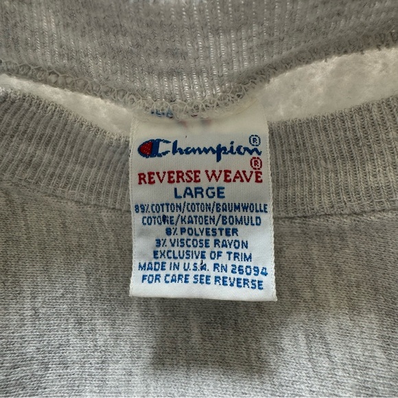 Vintage Champion Reverse Weave Radford University Pullover Sweater Size Large - Picture 8 of 9